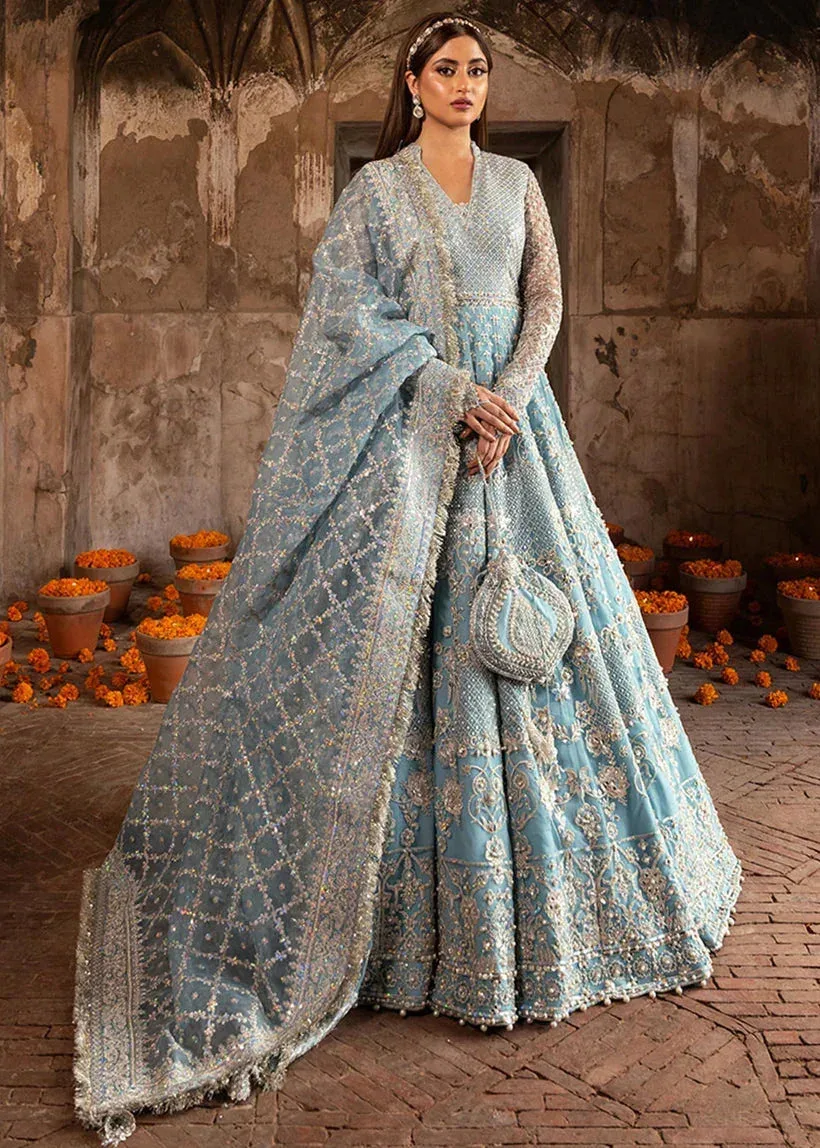 Faiza Saqlain Blue Organza – view 4 – Poshaq