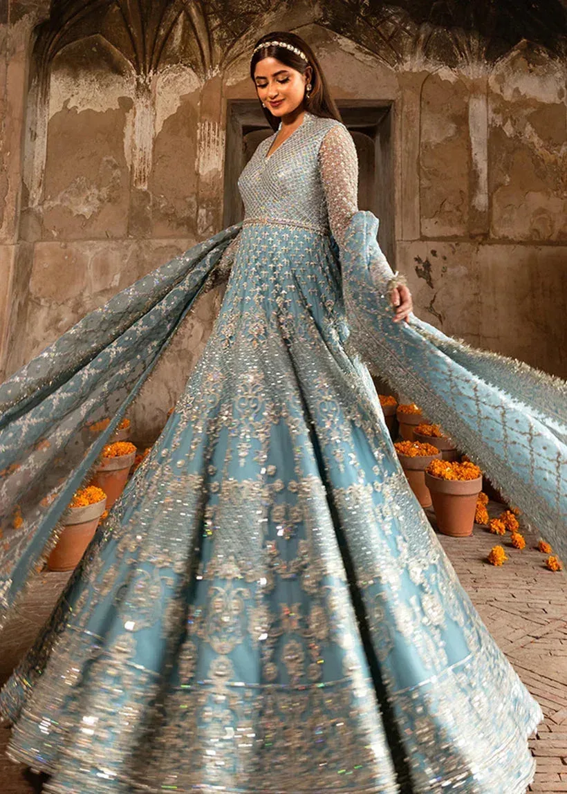 Faiza Saqlain Blue Organza – view 5 – Poshaq
