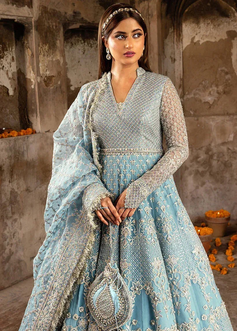 Faiza Saqlain Blue Organza – view 7 – Poshaq