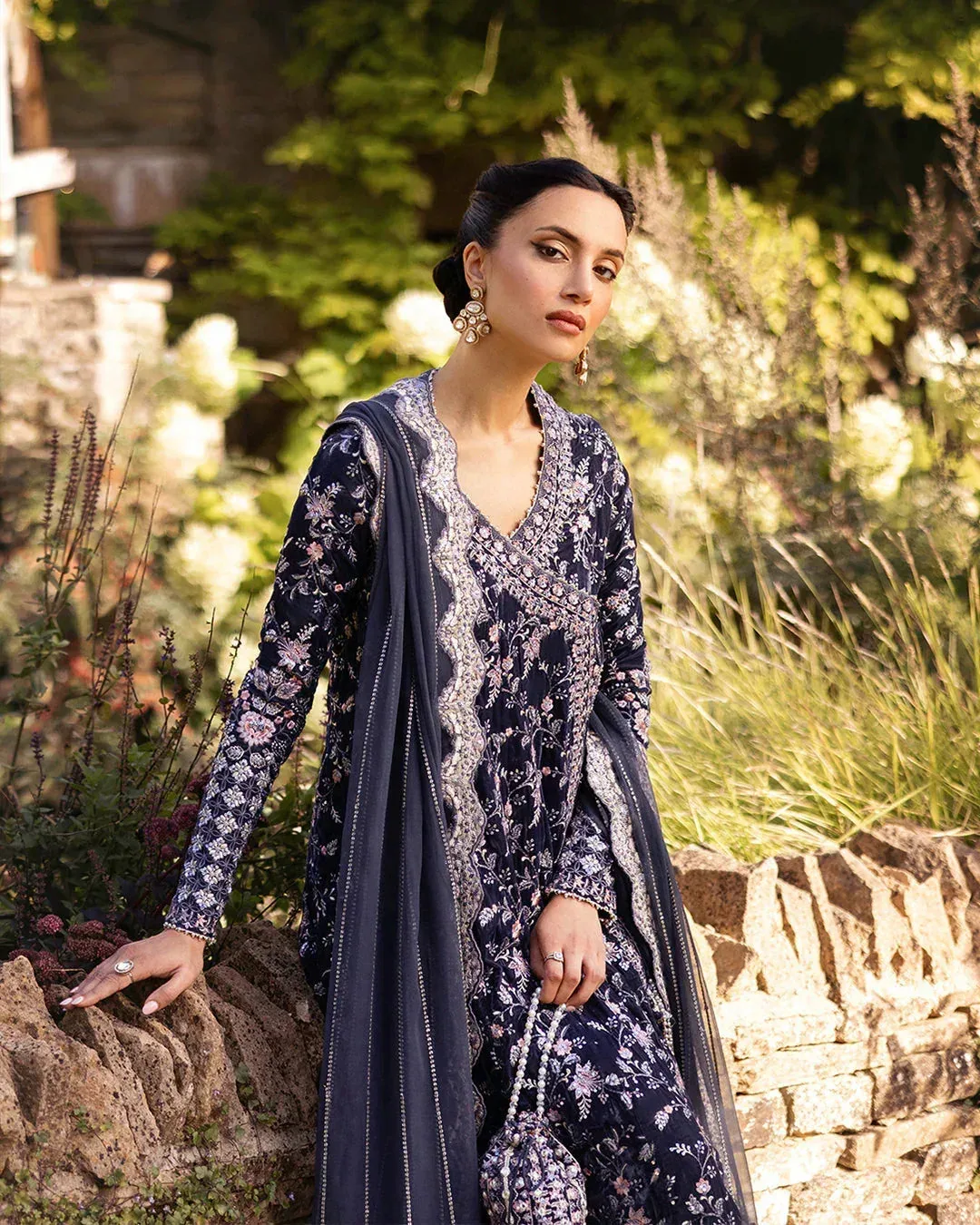 Faiza Saqlain Adeen Formals Grey Chiffon – view 5 – Poshaq