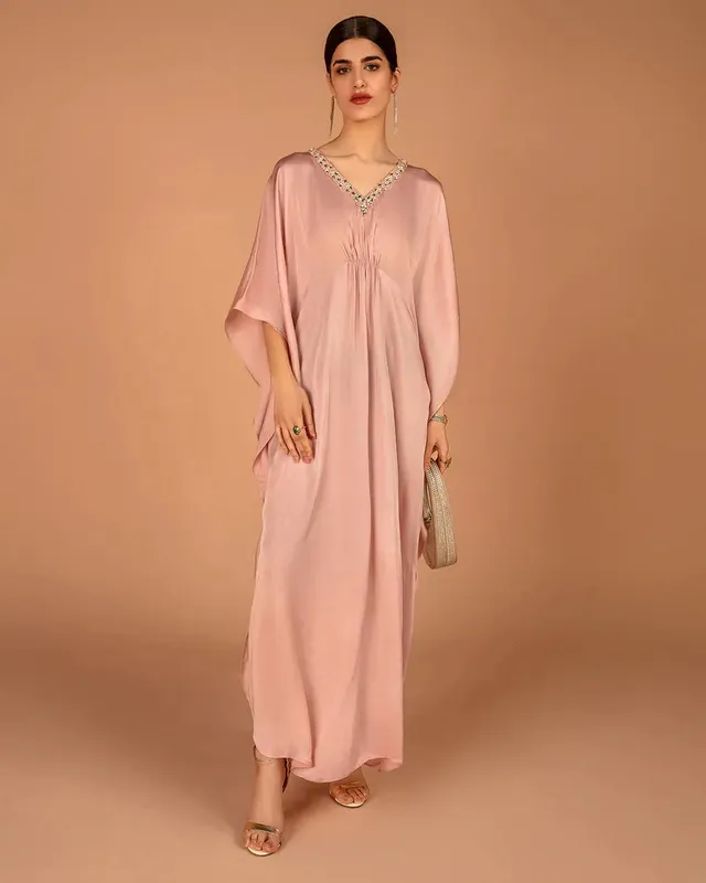 Faiza Saqlain Aleira Evening Edit 24 Pink Silk – view 1 – Poshaq