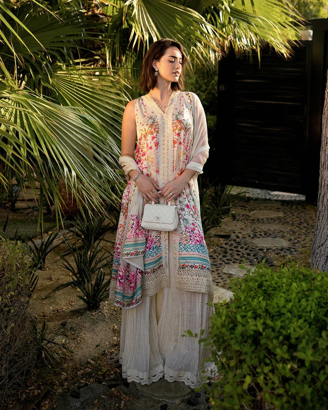 Faiza Saqlain Carmela Chiffon – view 1 – Poshaq