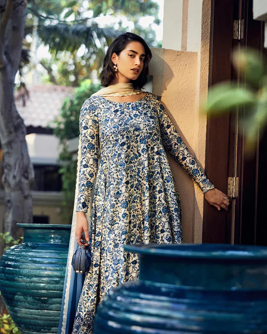 Faiza Saqlain Carmela White Raw Silk – view 4 – Poshaq