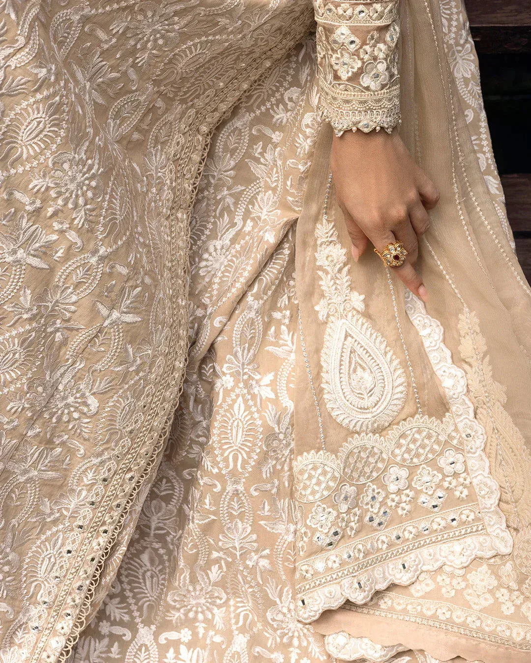 Faiza Saqlain Organza – view 5 – Poshaq