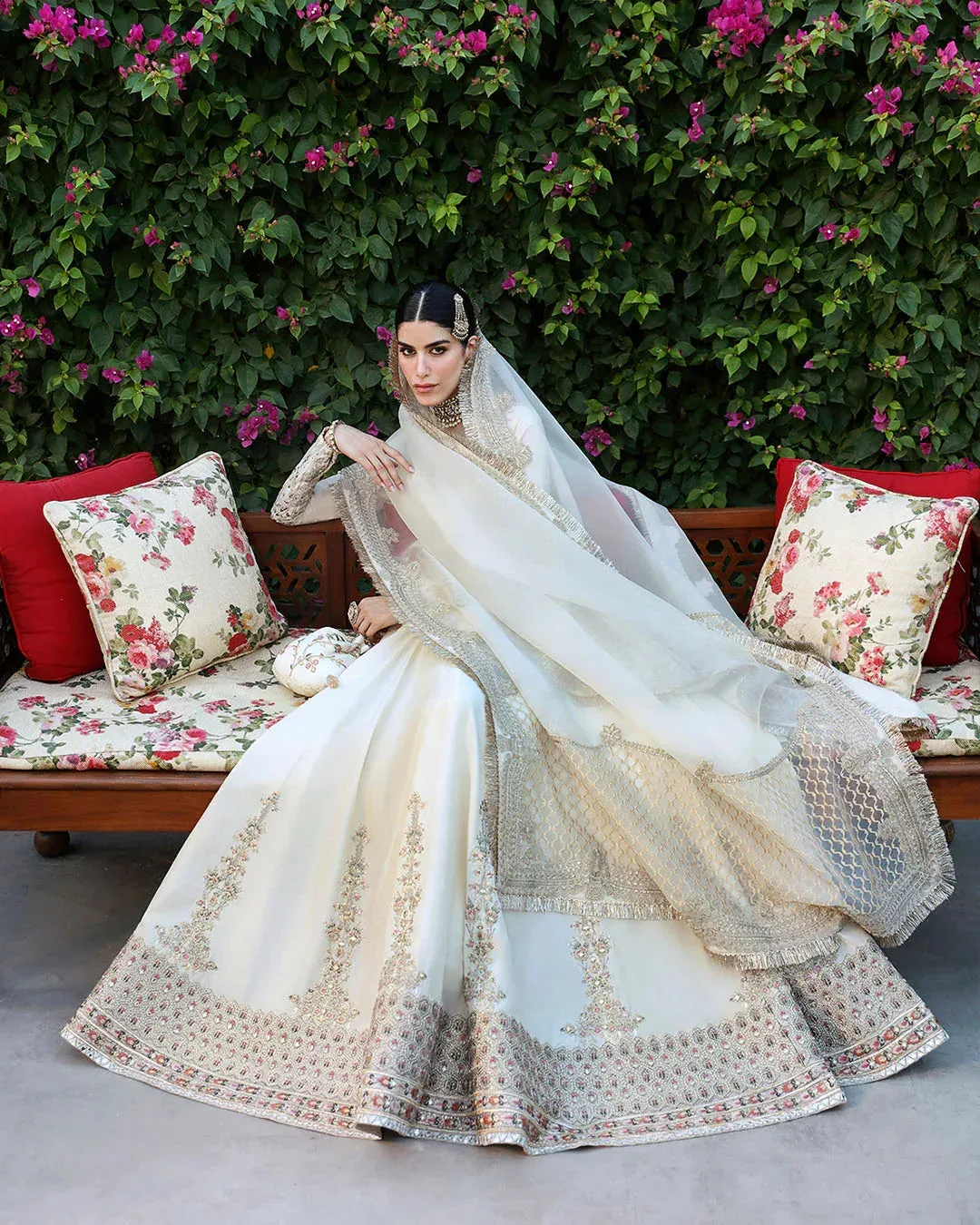 Faiza Saqlain Mehermah Luxe Formals White Raw Silk – view 6 – Poshaq