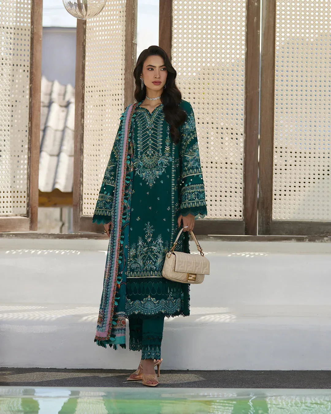 Faiza Saqlain Organza – view 1 – Poshaq