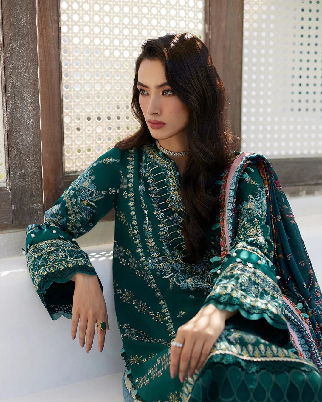 Faiza Saqlain Organza – view 2 – Poshaq
