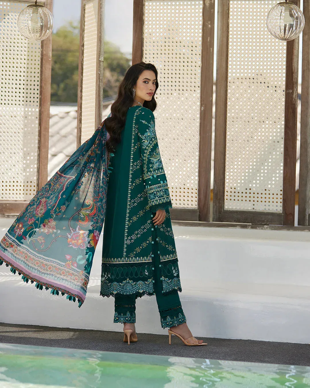 Faiza Saqlain Organza – view 3 – Poshaq