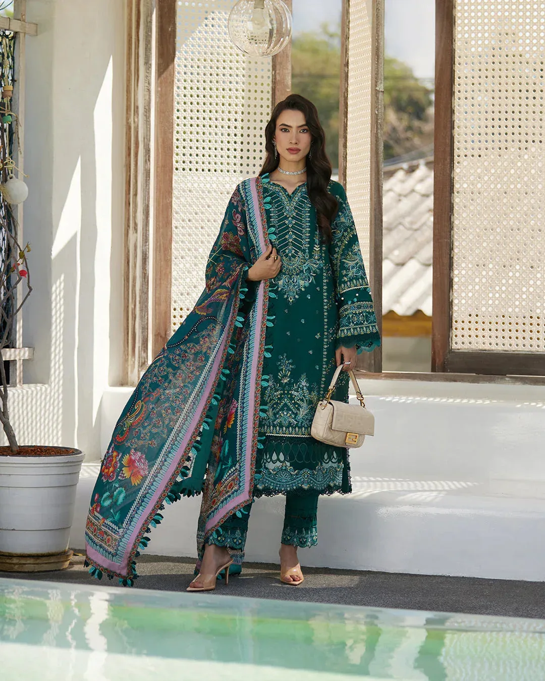 Faiza Saqlain Organza – view 4 – Poshaq