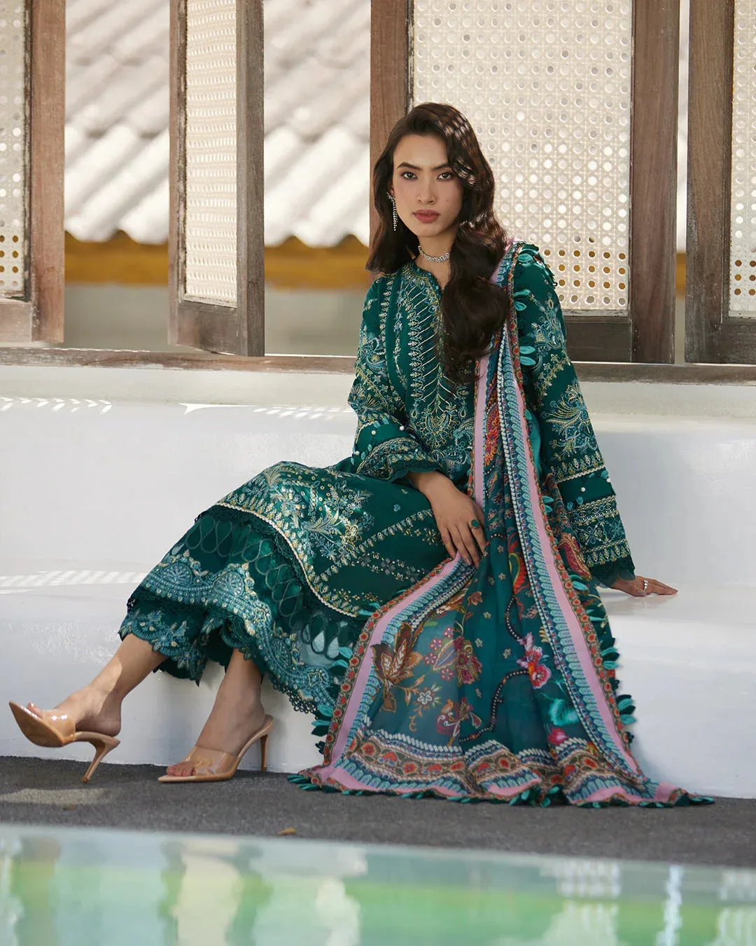 Faiza Saqlain Organza – view 5 – Poshaq