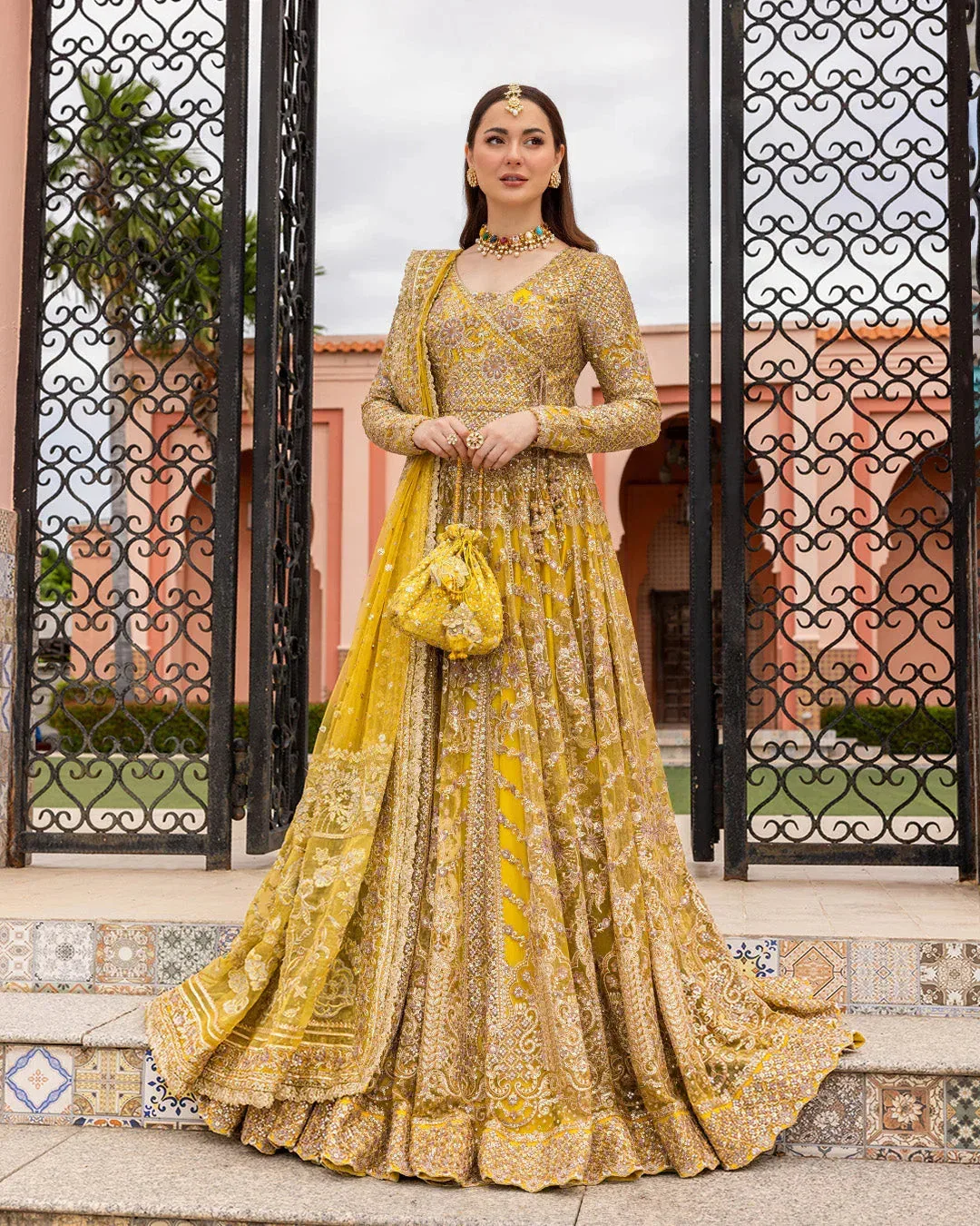Faiza Saqlain Neorah Wedding Festive 24 Yellow Silk – view 1 – Poshaq