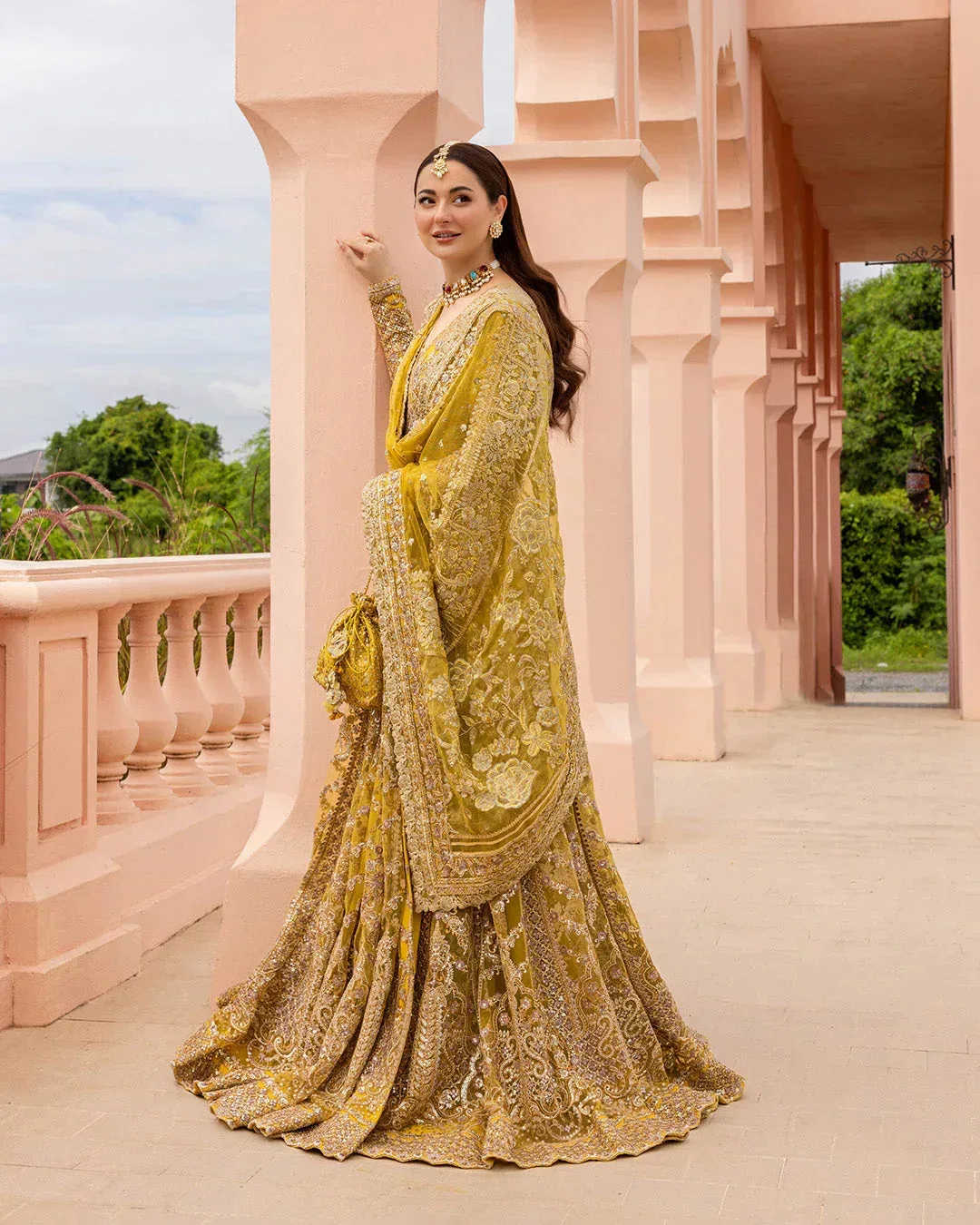Faiza Saqlain Neorah Wedding Festive 24 Yellow Silk – view 2 – Poshaq