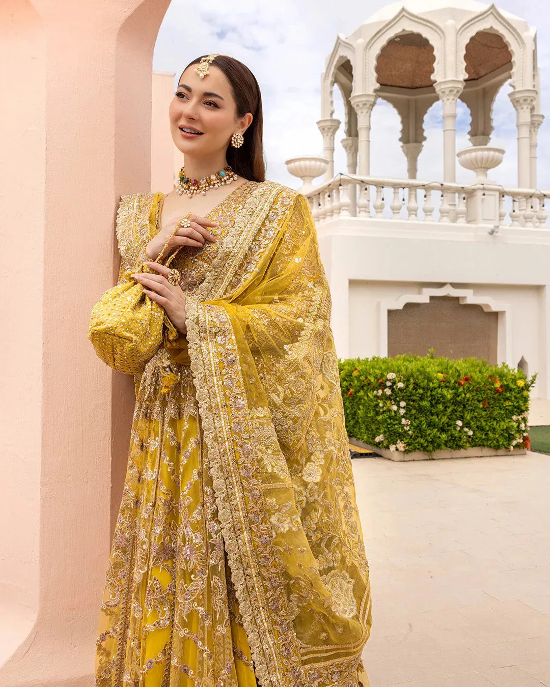 Faiza Saqlain Neorah Wedding Festive 24 Yellow Silk – view 3 – Poshaq