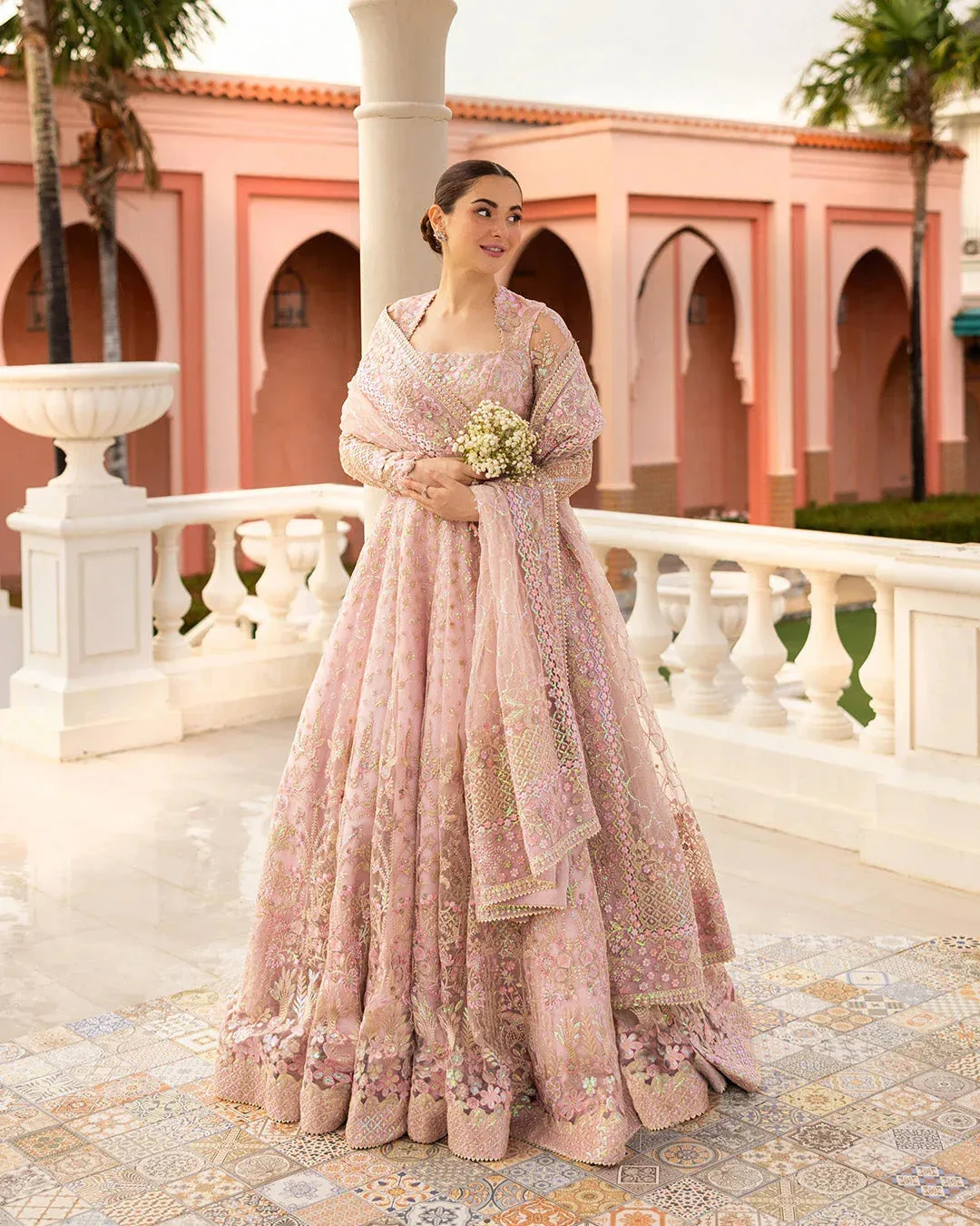 Faiza Saqlain Neorah Wedding Festive 24 Pink Silk – view 1 – Poshaq