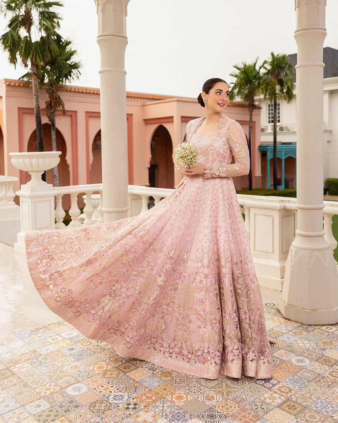 Faiza Saqlain Neorah Wedding Festive 24 Pink Silk – view 6 – Poshaq