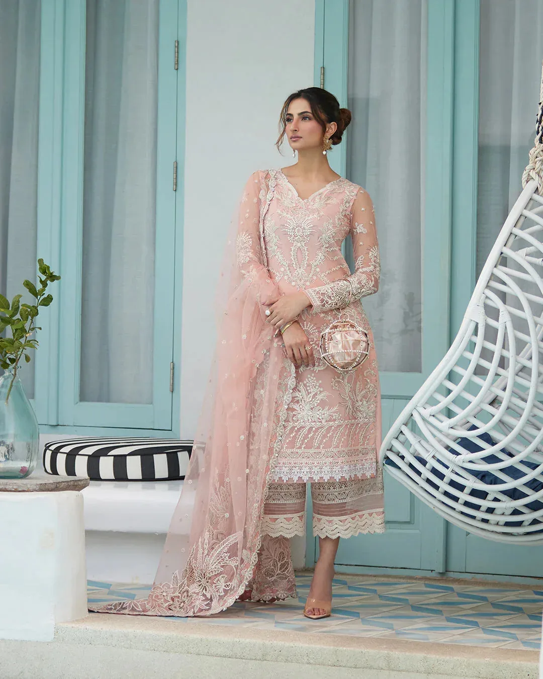 Faiza Saqlain Organza – view 1 – Poshaq