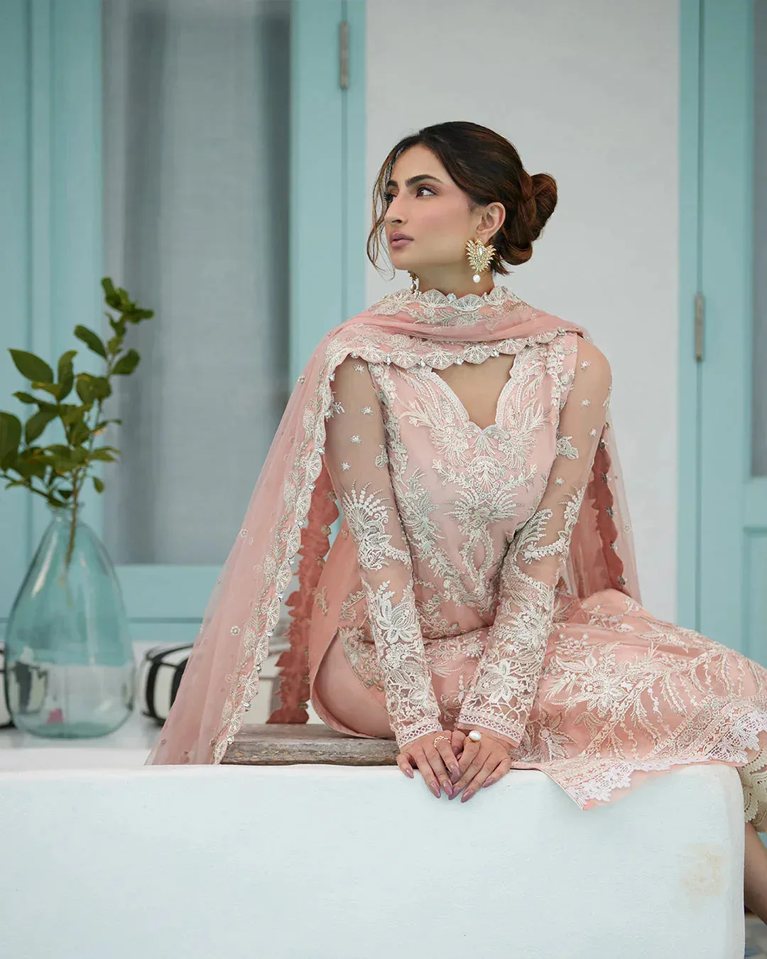 Faiza Saqlain Organza – view 2 – Poshaq