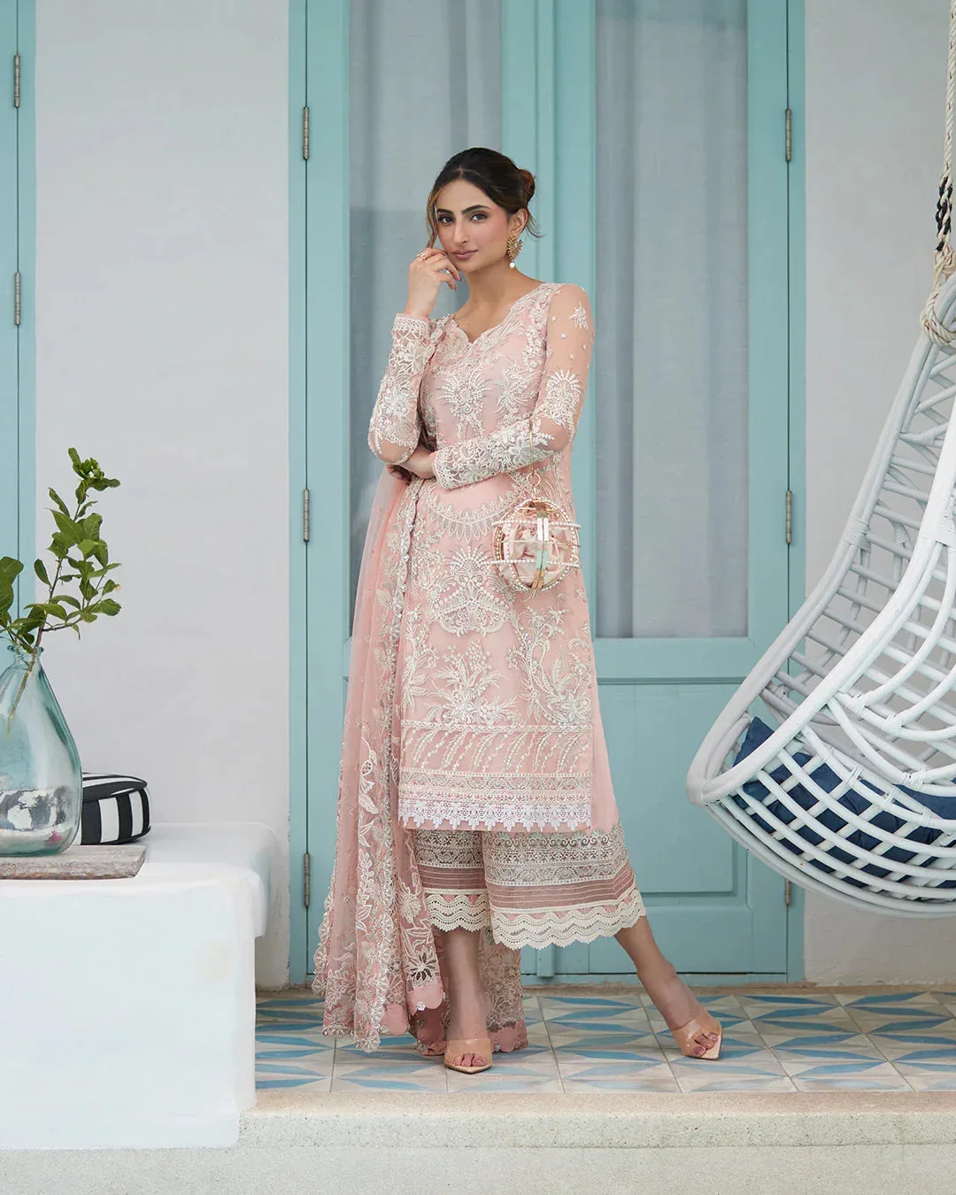 Faiza Saqlain Organza – view 4 – Poshaq