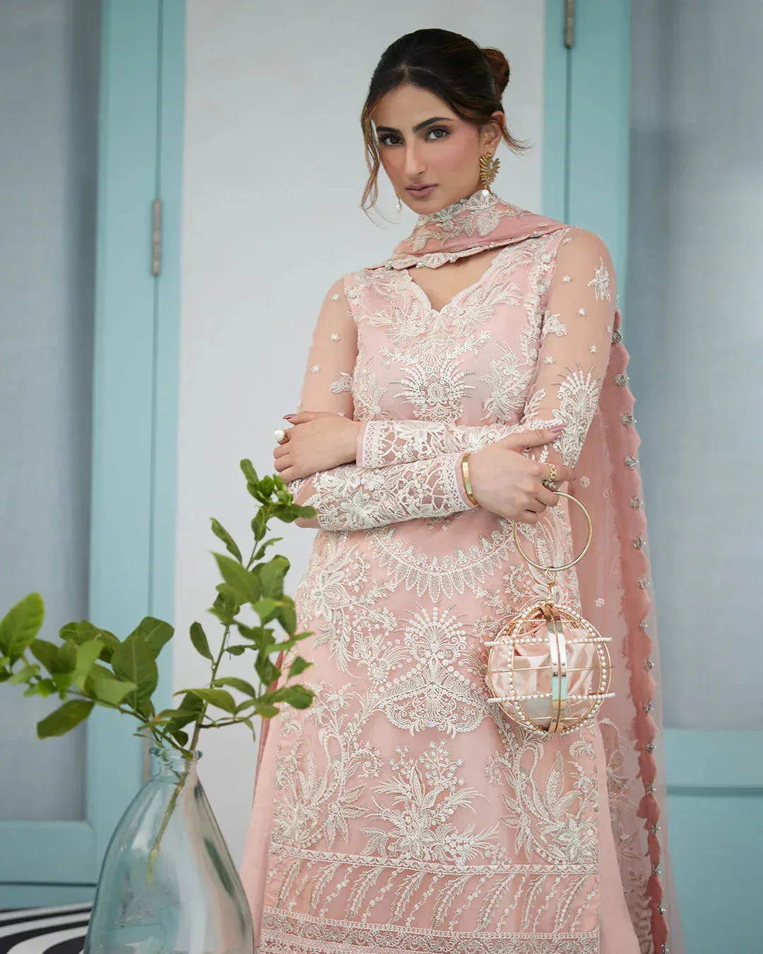 Faiza Saqlain Organza – view 5 – Poshaq