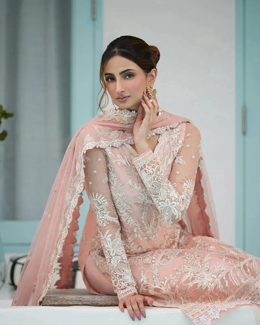 Faiza Saqlain Organza – view 6 – Poshaq
