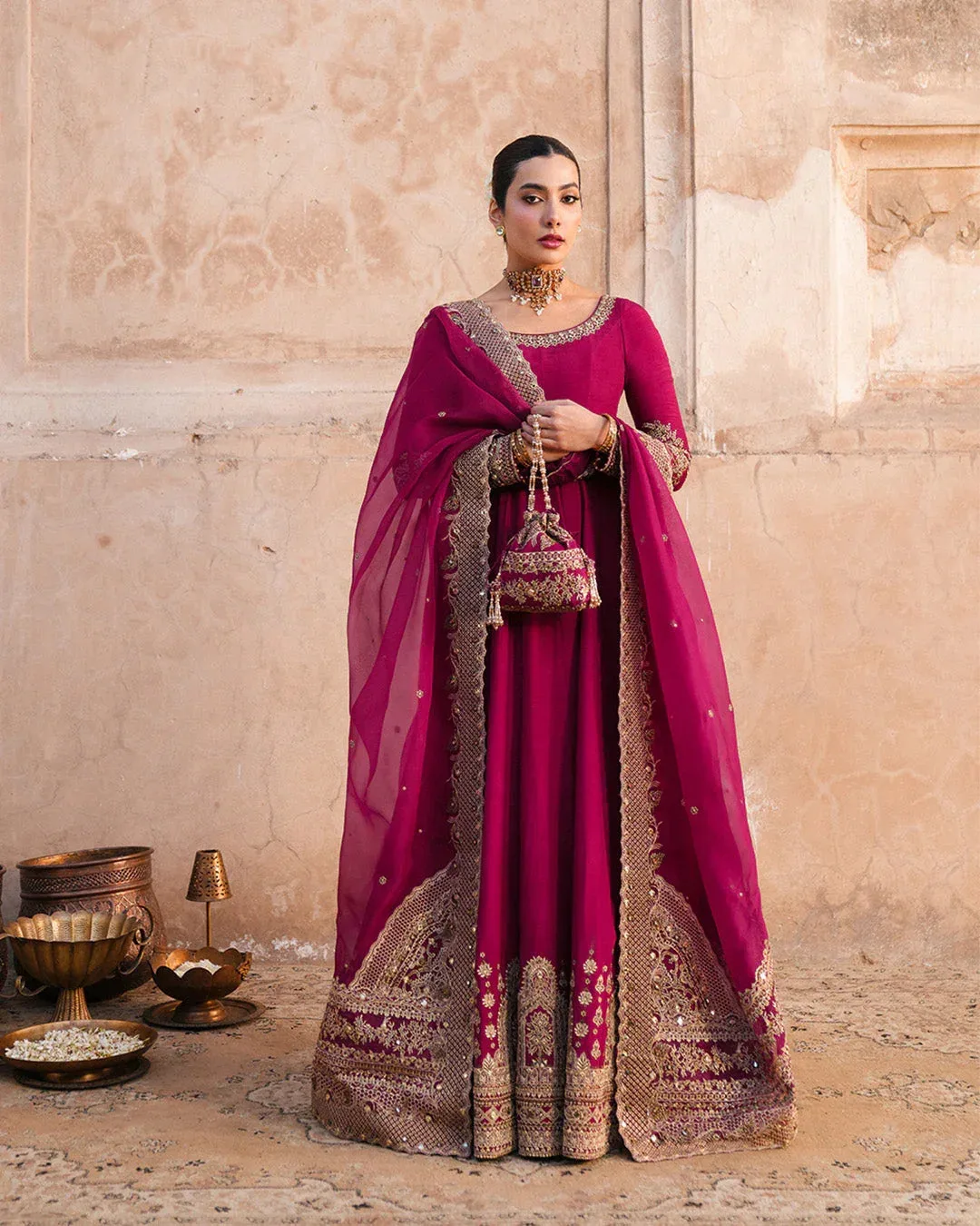 Faiza Saqlain Zimmal Formals Raw Silk – view 1 – Poshaq