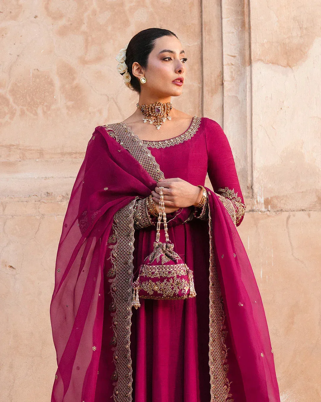 Faiza Saqlain Zimmal Formals Raw Silk – view 3 – Poshaq