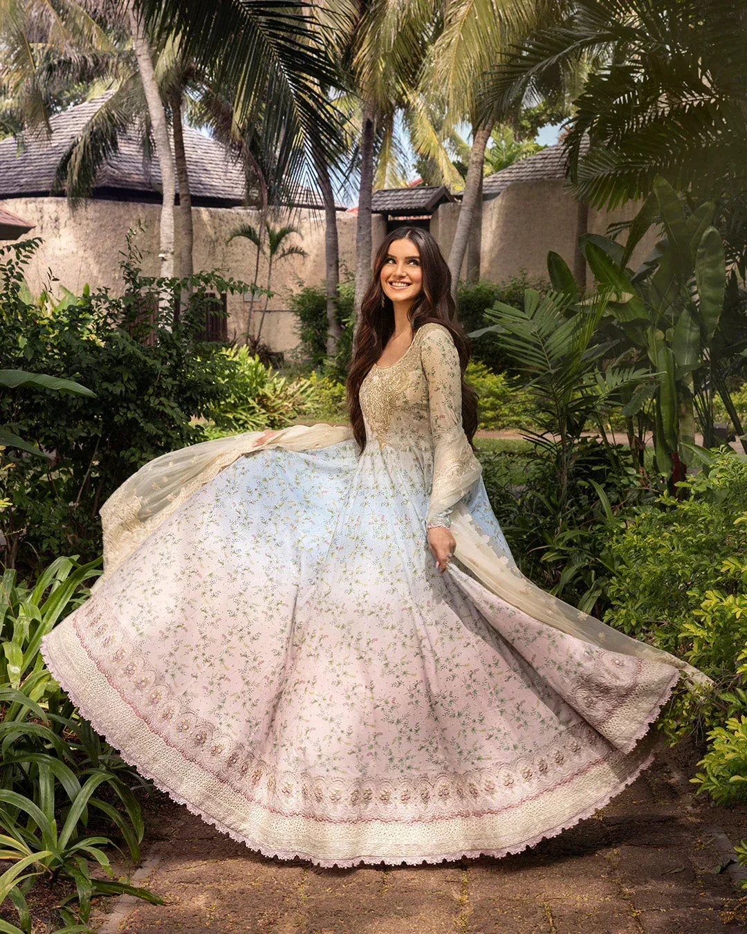 Faiza Saqlain Zinnia Lawn 25 Organza – view 4 – Poshaq