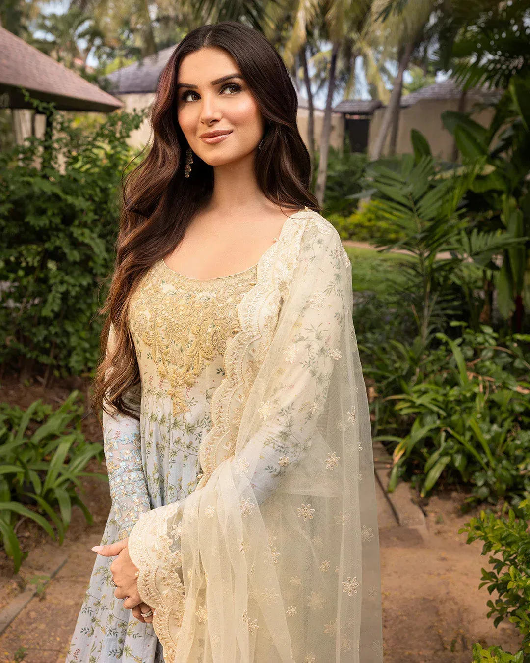 Faiza Saqlain Zinnia Lawn 25 Organza – view 5 – Poshaq