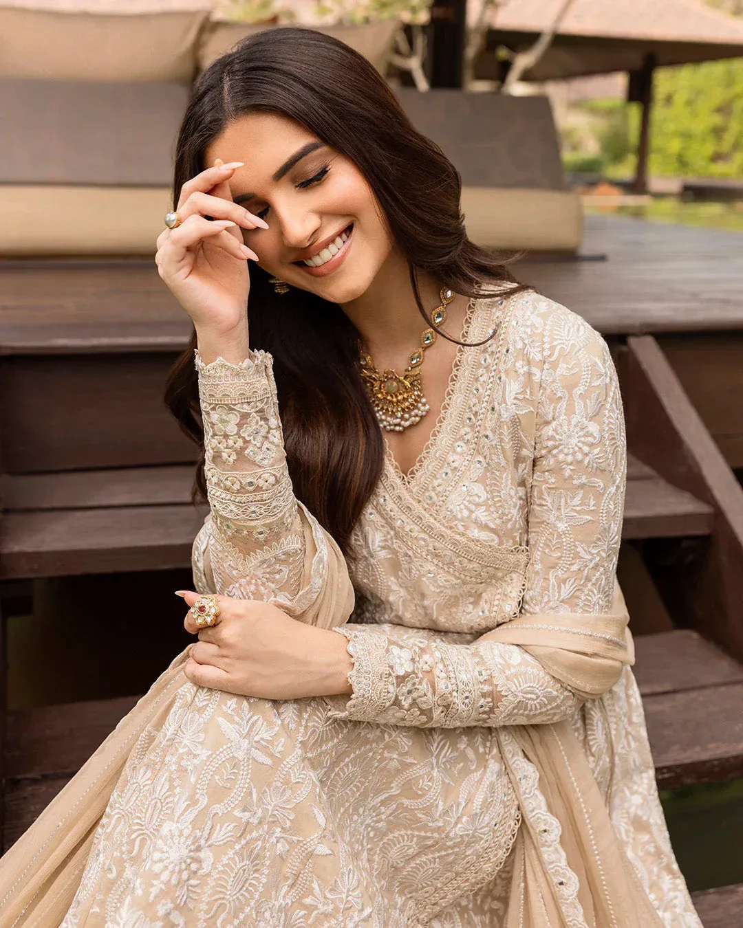 Faiza Saqlain Zinnia Lawn 25 Organza – view 4 – Poshaq