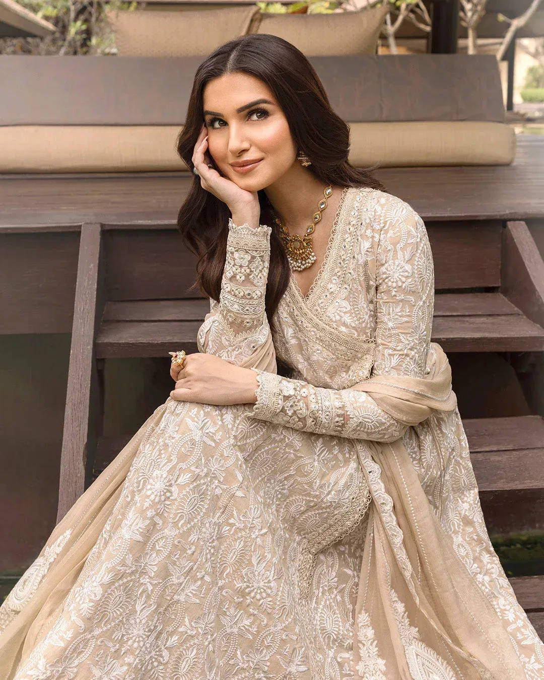 Faiza Saqlain Zinnia Lawn 25 Organza – view 6 – Poshaq