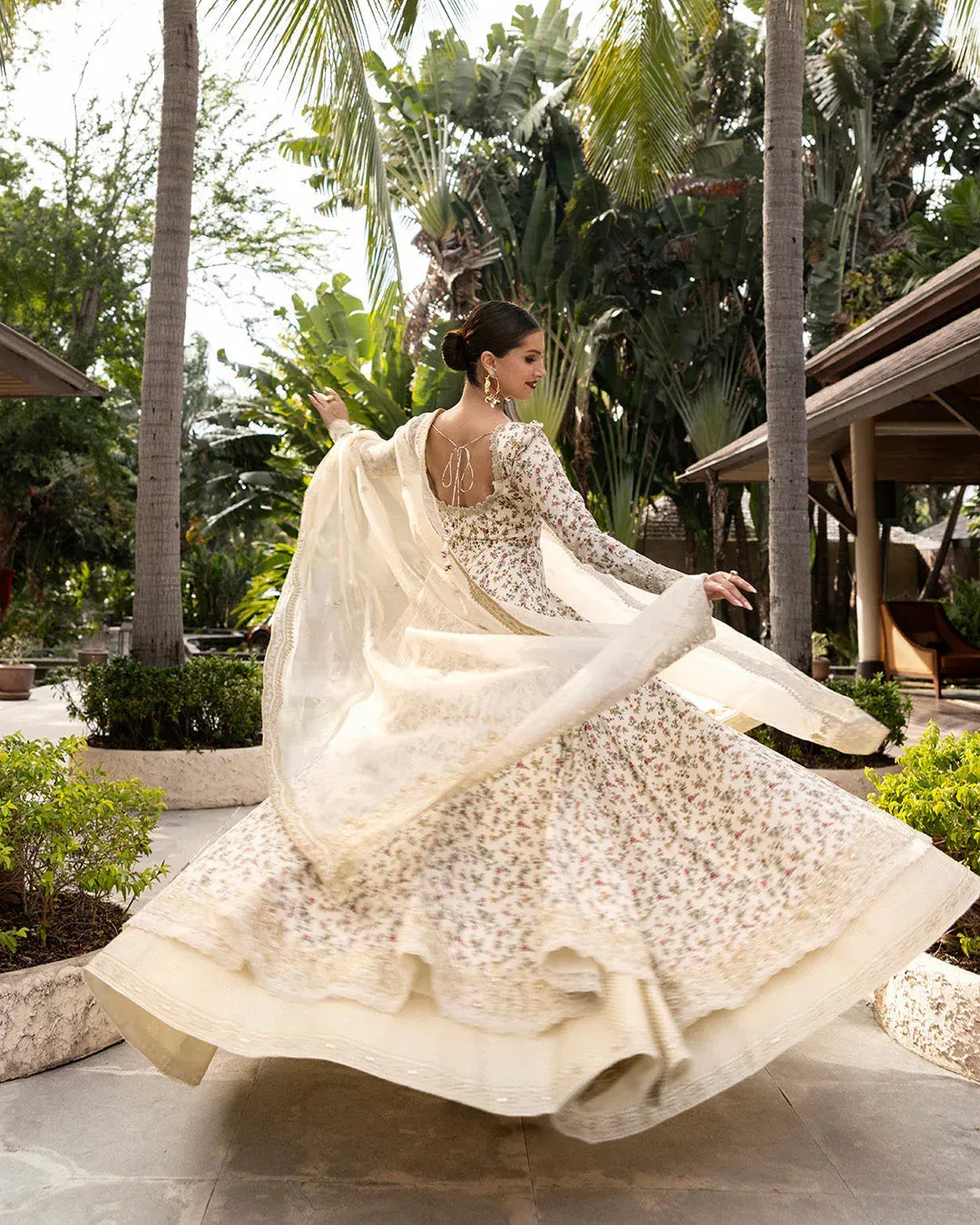 Faiza Saqlain Zinnia Lawn 25 White Organza – view 3 – Poshaq