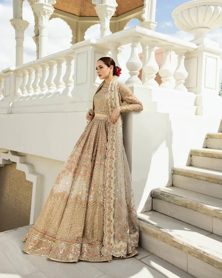 Faiza Saqlain Ivory Silk – view 4 – Poshaq