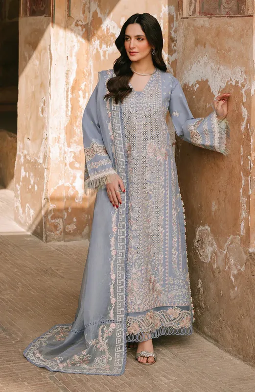 Fiona Sarang Lawn 25 Organza – view 1 – Poshaq