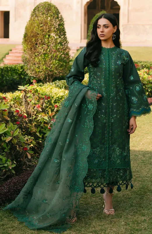Fiona Sarang Lawn 25 Default Title Organza – view 1 – Poshaq