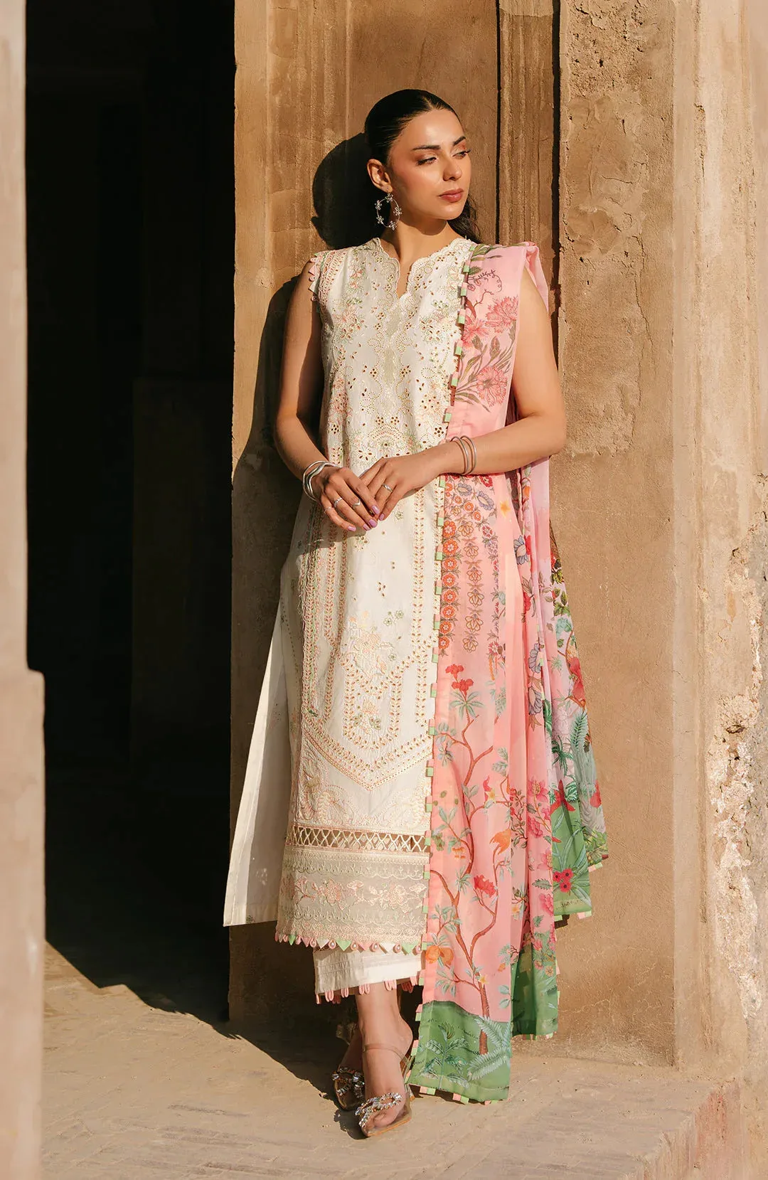 Fiona Sarang Lawn 25 Default Title Organza – view 1 – Poshaq