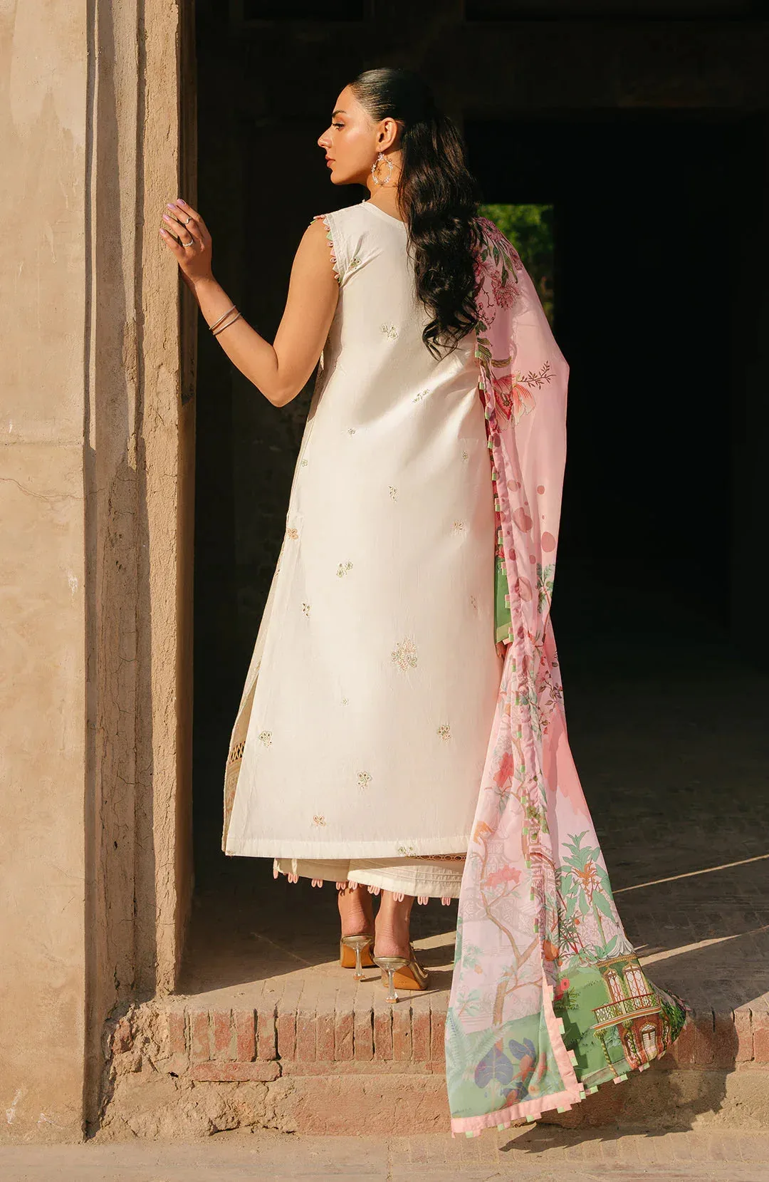 Fiona Sarang Lawn 25 Default Title Organza – view 2 – Poshaq