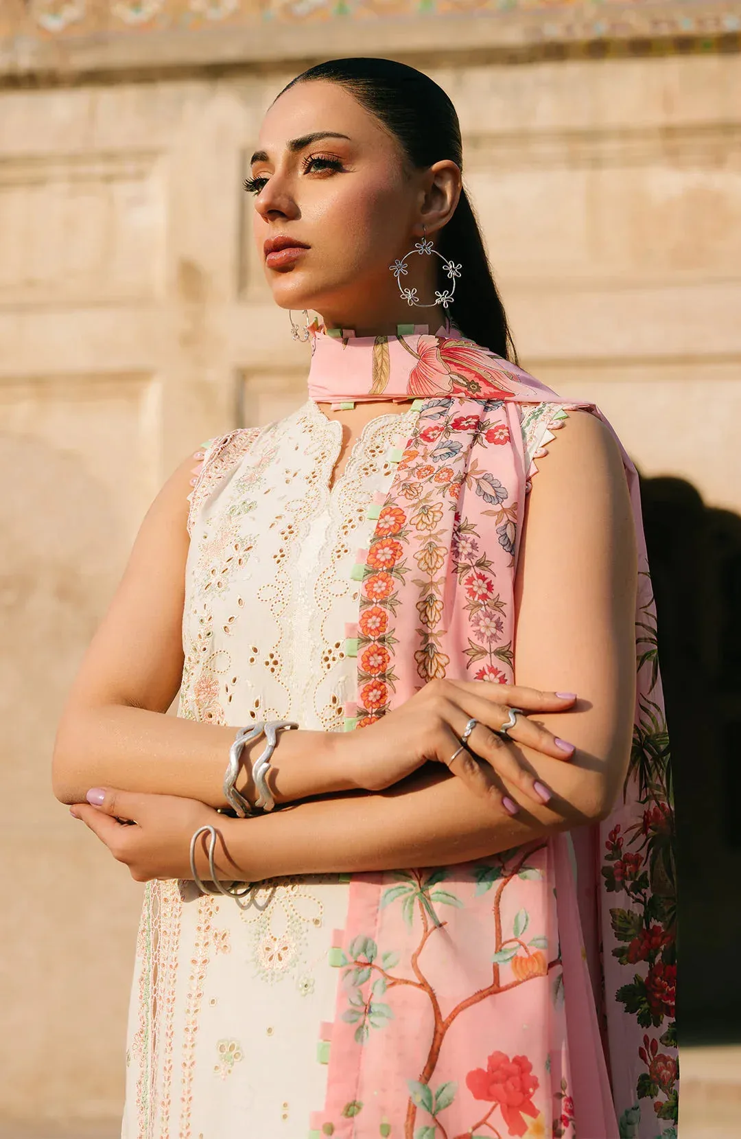 Fiona Sarang Lawn 25 Default Title Organza – view 3 – Poshaq