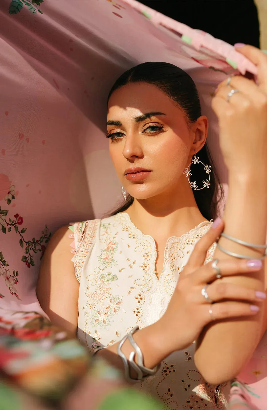 Fiona Sarang Lawn 25 Default Title Organza – view 4 – Poshaq