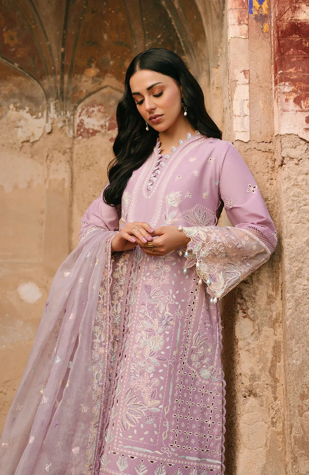 Fiona Sarang Lawn 25 Default Title Organza – view 4 – Poshaq