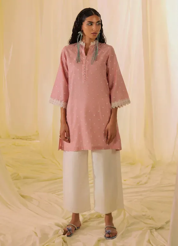 Image Spring Basics 25 Peach Pink Dobby – view 1 – Poshaq
