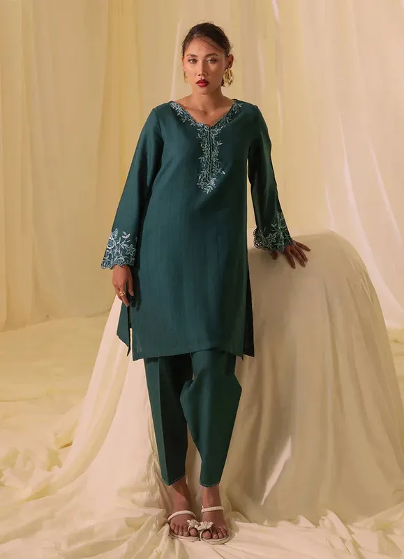 Image Spring Basics 25 Teal Green Jacquard – view 1 – Poshaq