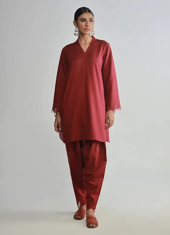 Image Spring Basics 25 Red Jacquard – view 1 – Poshaq