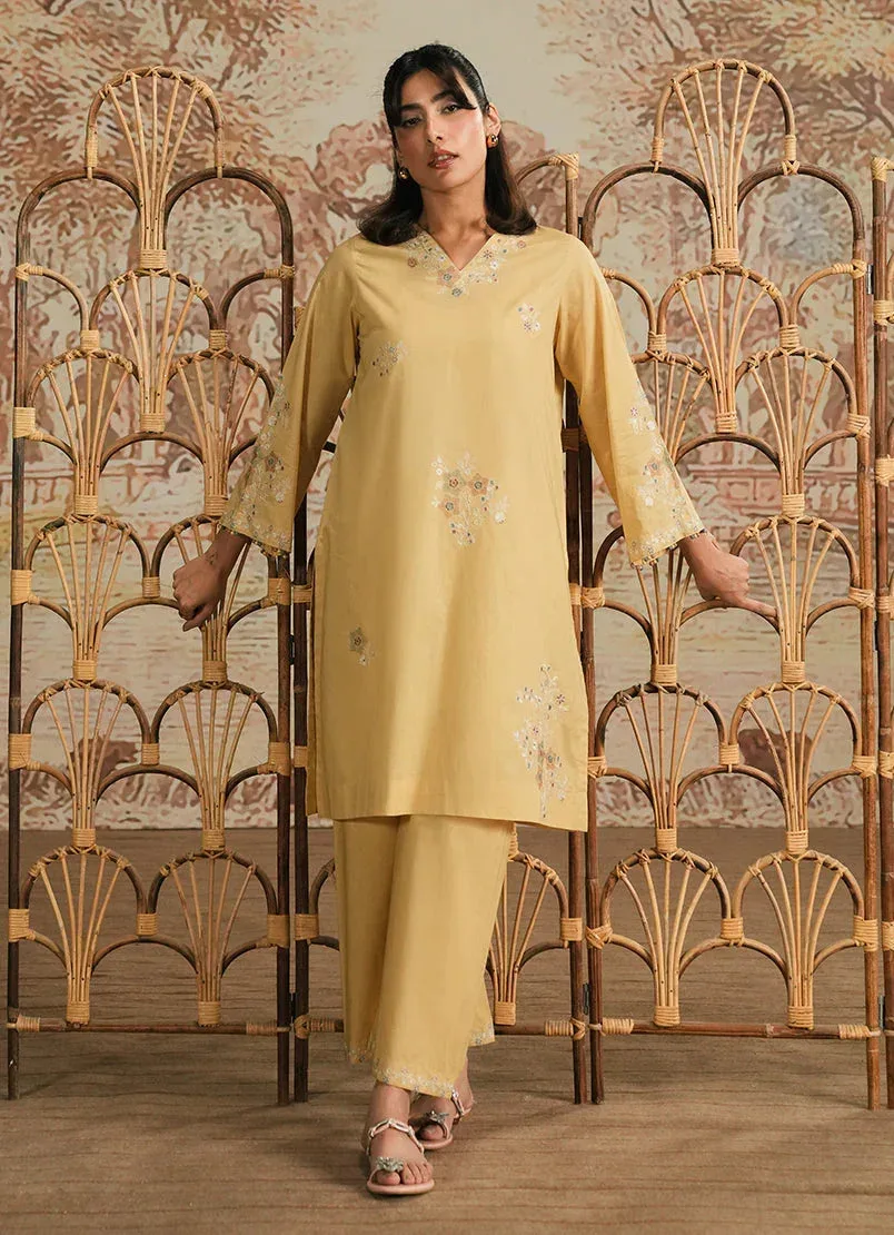 Image Spring the Tea Pale Yellow Cotton – view 1 – Poshaq