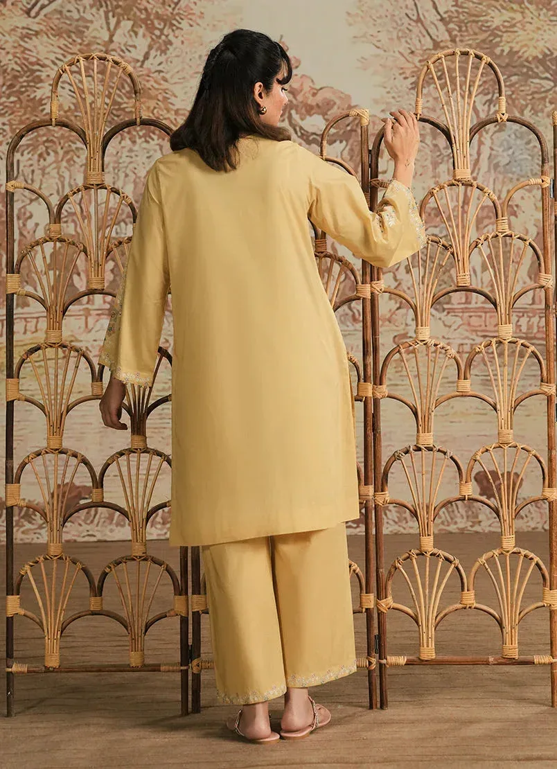 Image Spring the Tea Pale Yellow Cotton – view 2 – Poshaq