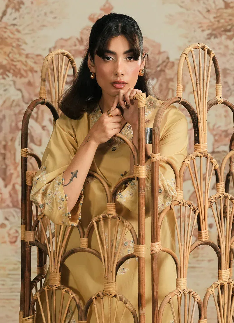 Image Spring the Tea Pale Yellow Cotton – view 3 – Poshaq
