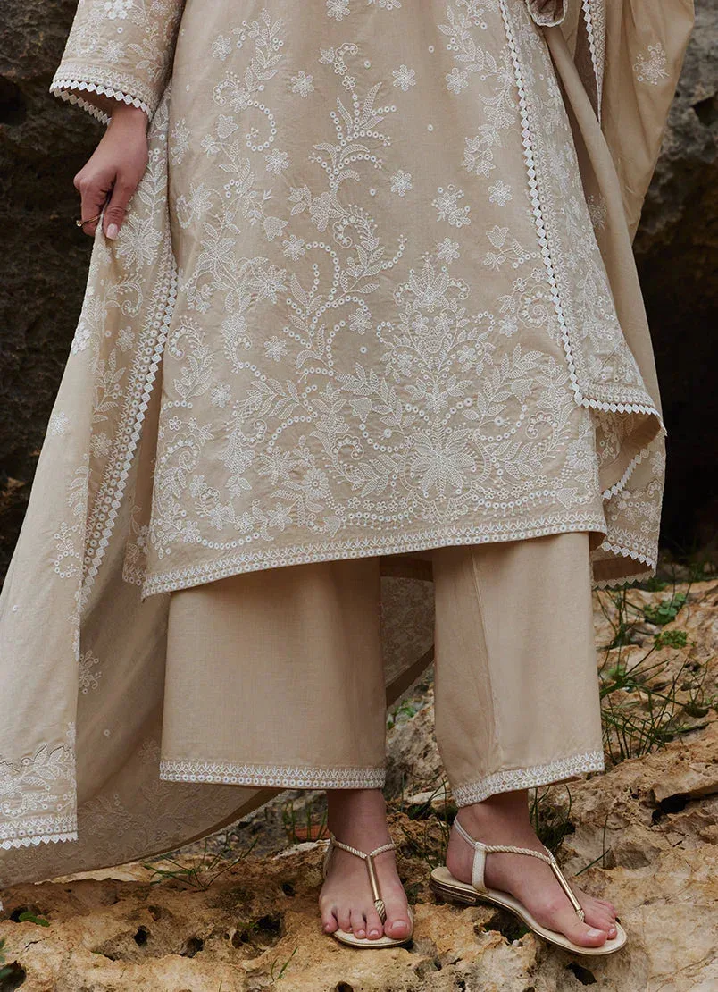 Image Lawnkari 25 Beige Cambric – view 2 – Poshaq