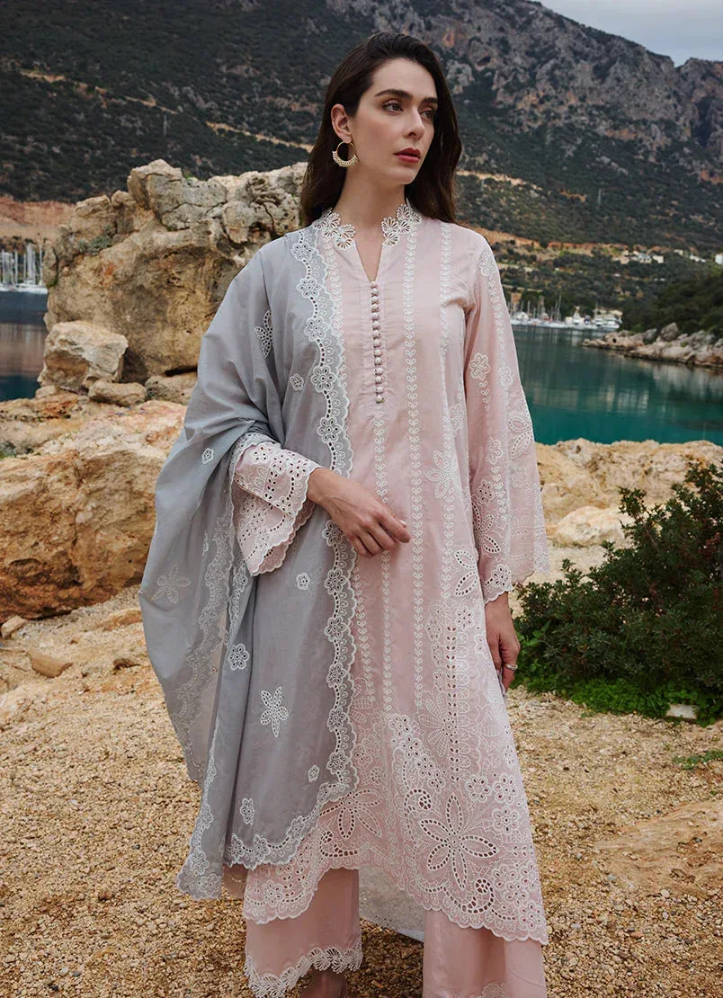 Image Lawnkari 25 Pink Cambric – view 2 – Poshaq