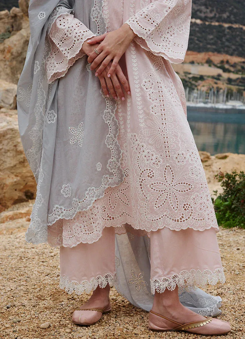 Image Lawnkari 25 Pink Cambric – view 5 – Poshaq
