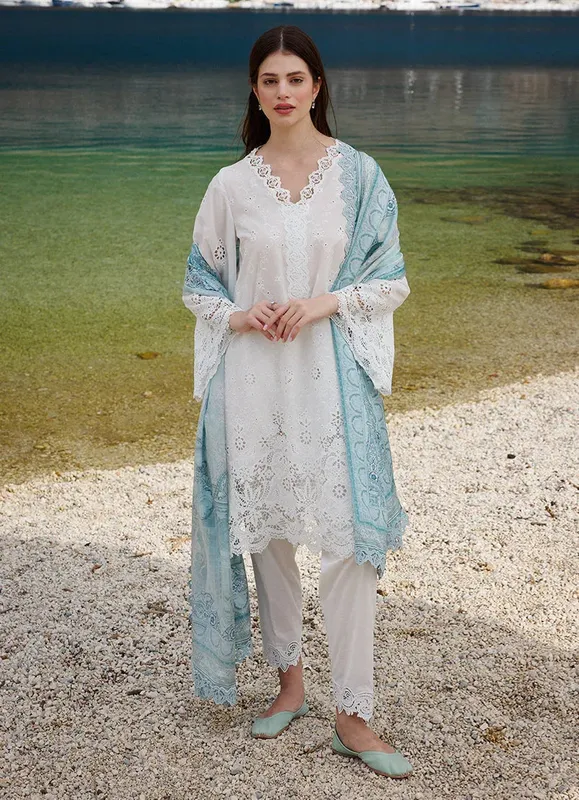 Image Lawnkari 25 White Cambric – view 1 – Poshaq
