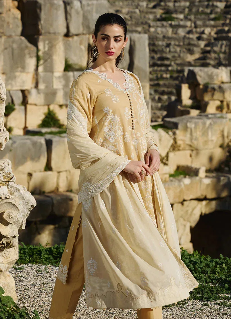 Image Lawnkari 25 Beige Cambric – view 2 – Poshaq